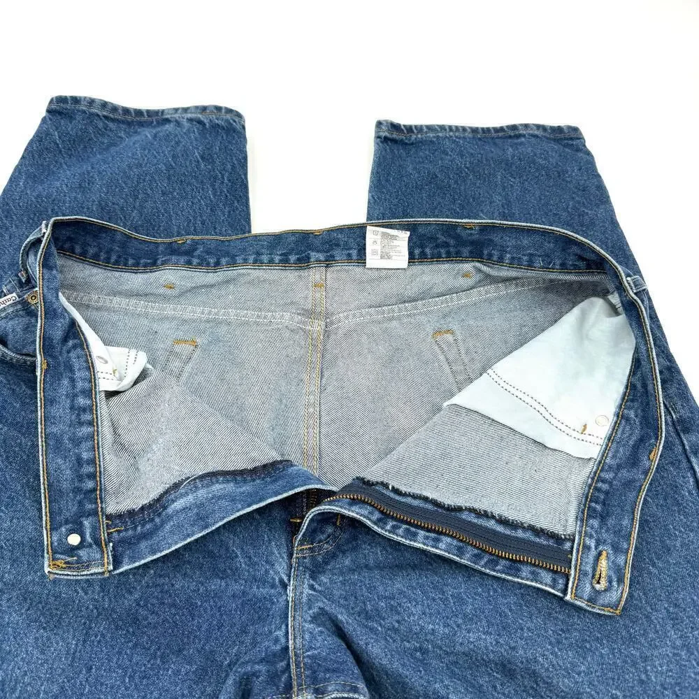 Vintage Carhartt Straight Fit Tapered Leg Jeans Men's Size 41x32 USA Union Made - Picture 6 of 10